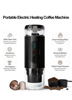 Generic Portable Espresso Maker, 20 Bar 12V Car Coffee Machine, Compact Electric Hand Coffee Maker, USB Rechargeable, Heats in 3-4 Minutes, Ideal for Camping and Hiking.  - Image 4