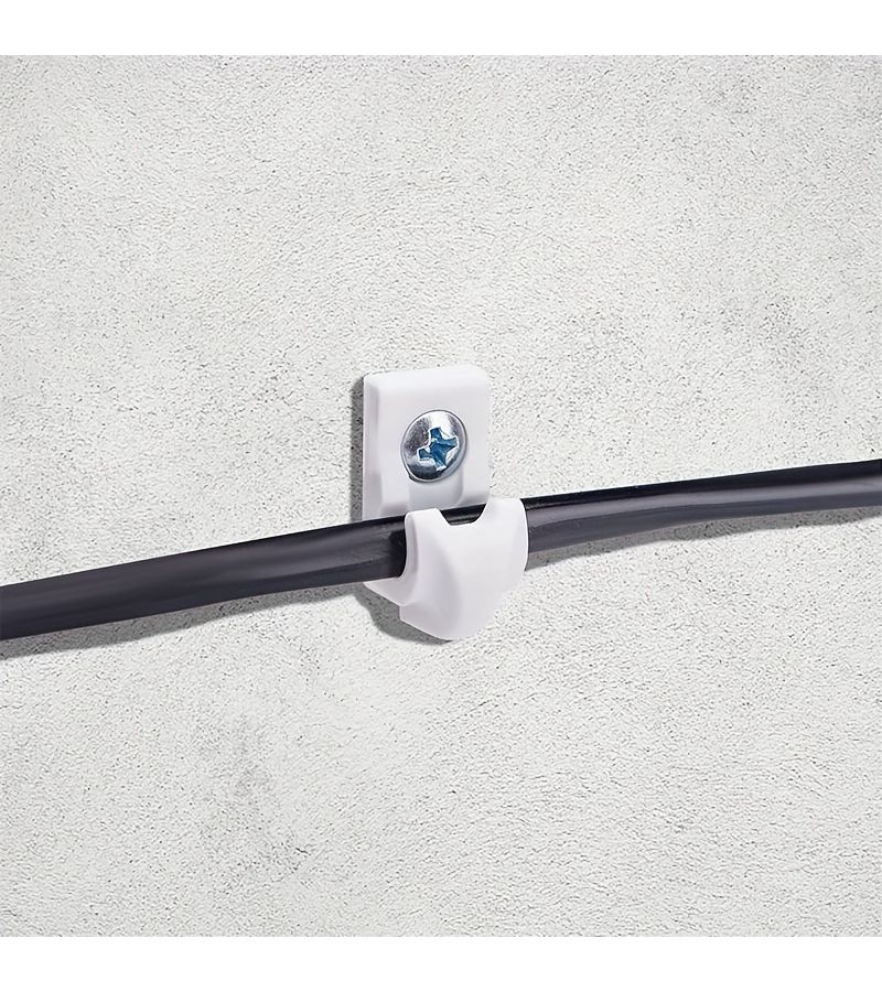 9 White Sturdy Windproof Hanging Hooks Modern Minimalist Design Easy to Install for Securing Shelves Courtyards Eaves Outdoor Festive Light Decorations Christmas Halloween Thanksgiving Indoor Outdoor Decorative Clips - Image 3