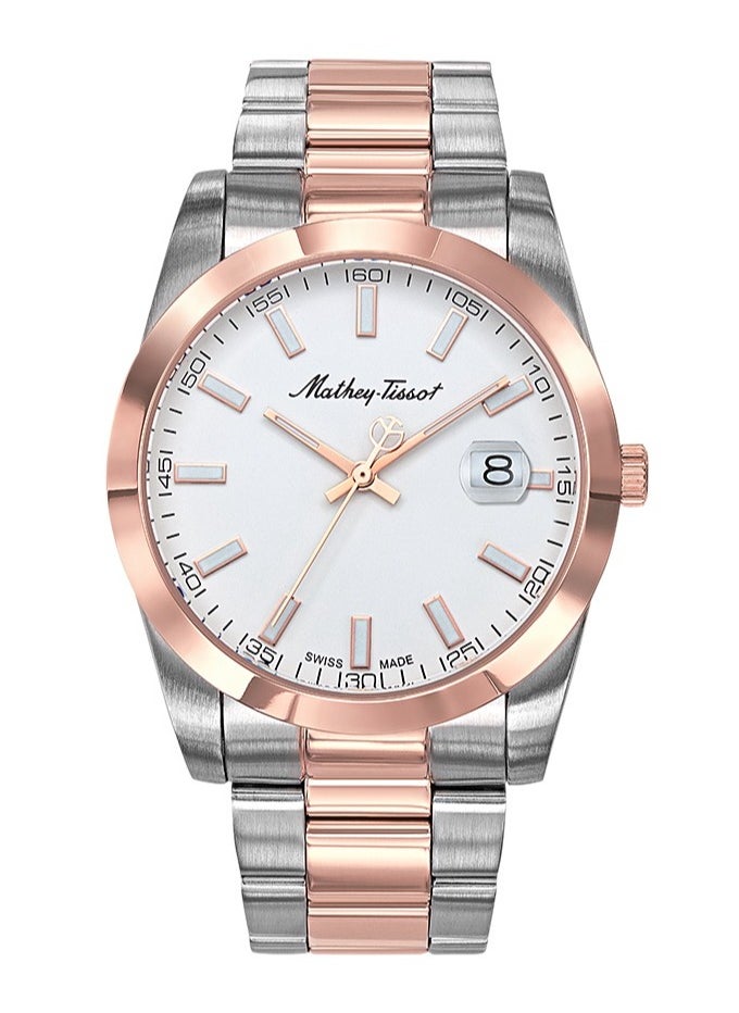 Mathey-Tissot Mathy I Quartz White Dial Men's Watch H450RA  - Image 1