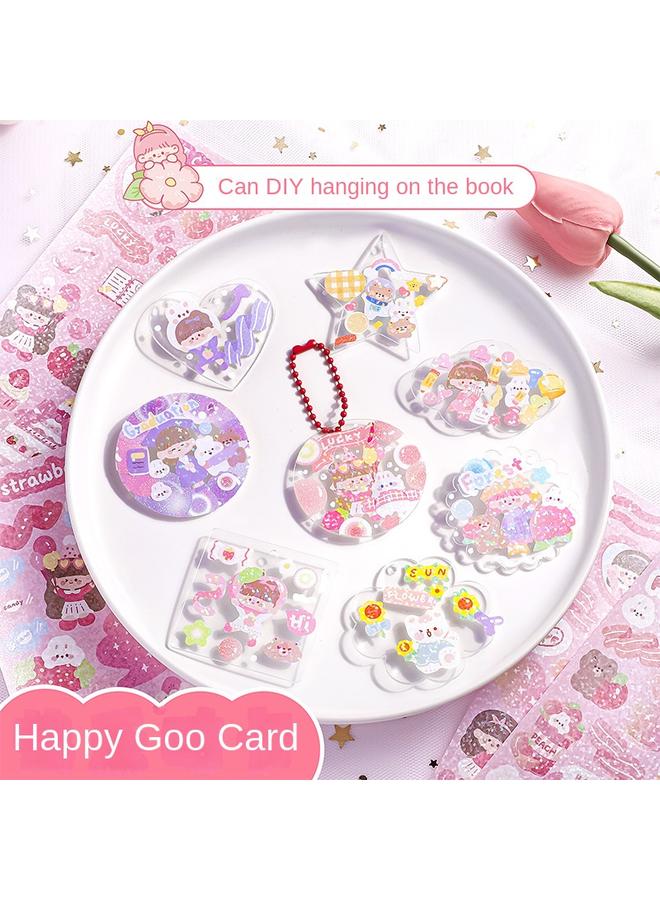 Bluejw Sticker Hand Account Suit Gift Box Full Set Of Tools With Love Primary School Students Hand Account Suit Girl Birthday Gift - Image 5