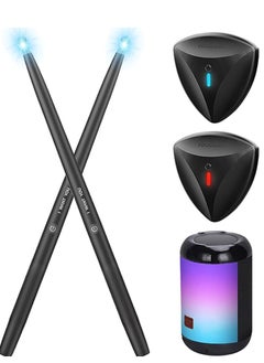 M MIAOYAN Virtual Air Drum Set, Electronic Somatosensory Drum Kit with Foot Pedal, Drumsticks, Speaker and LED Light, Electronic Drum Kit for Kids Adults Beginners  - Image 1