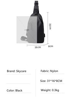 Skycare Skycare Sling Crossbody Bag Small Shoulder Backpack for Men Waterproof Slim Chest Bags Casual Daypack for Travel Cycling  - Image 5