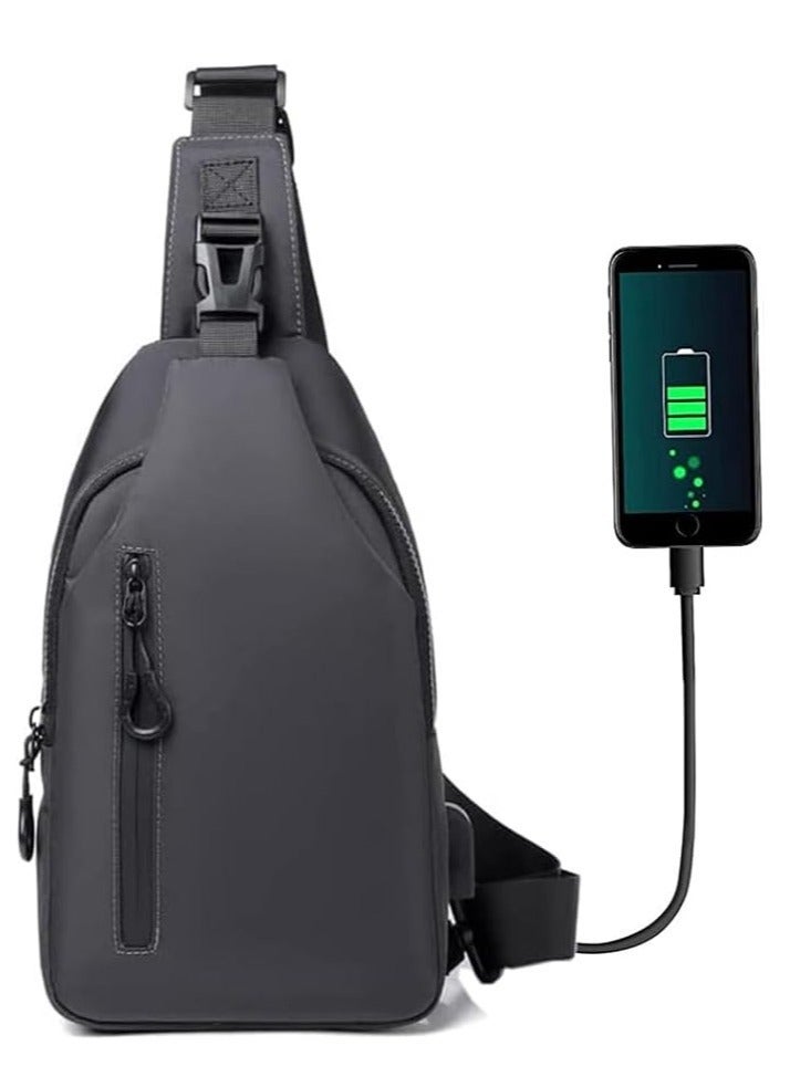 Skycare Sling Crossbody Bag Small Shoulder Backpack for Men Waterproof Slim Chest Bags Casual Daypack for Travel Cycling - Image 1