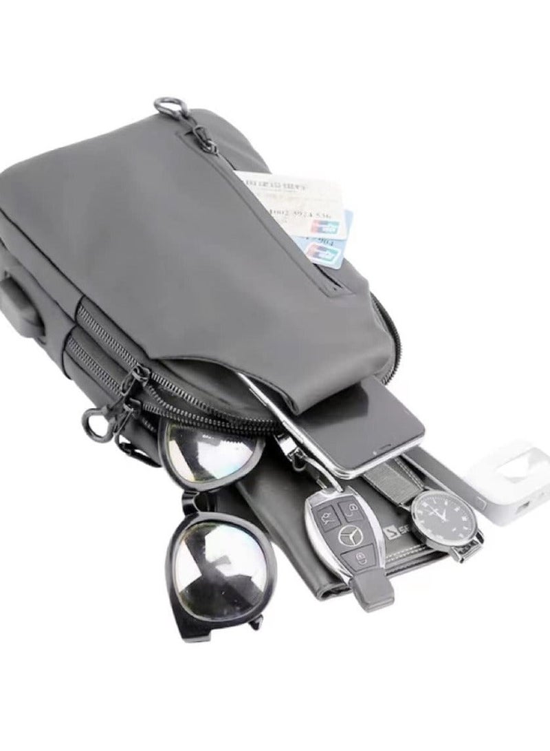 Skycare Sling Crossbody Bag Small Shoulder Backpack for Men Waterproof Slim Chest Bags Casual Daypack for Travel Cycling - Image 5