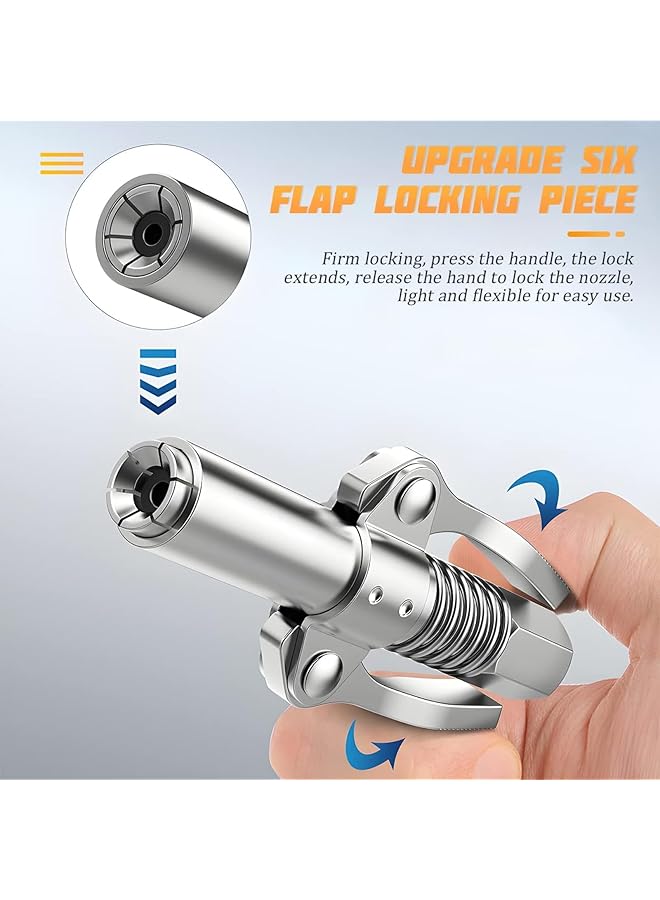 Generic Grease Gun Coupler Double Handle Grease Gun Tips Leak Proof Grease Coupler For Automobiles  - Image 2