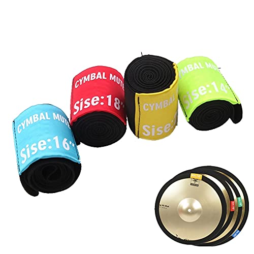 OriGlam 4pcs Drum Cymbal Mute, Practice Silencer Dampener, Cymbal Mute Circle Ring Drum Set, Practice Silencers (14,16,18,20 Inch) - Image 3