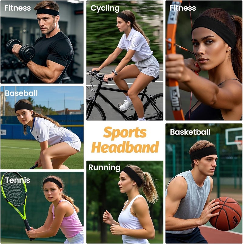HSEM Easy assemble alternatives Headbands for Women - 6 Pack Wide Elastic Hair Bands | Stretchy Sweatbands Hair Bands | Soft Sports Thin Head Bands | Non-Slip Accessories Bands for Fashion, Washing Face, Workouts, Yoga, Daily Use Multi-use qualified quality - Image 5