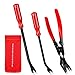 Zecirl 3 PCS Clip Removal ToolClip Pliers Fastener RemoverCar Trim Rivet Removal Pry Tool for Automotive Door PanelUpholsteryDashboard Red - Image 2