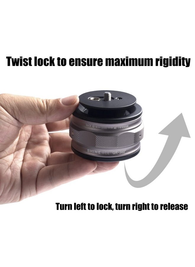 SHINEWEE - Move Quick Release System360° Drop In Quick Mount Gimbal Slidercompatiable Dslr Cameramirrorless Cameragimbal Camcorderball Headtripodmonopod For Video Photography - Image 1