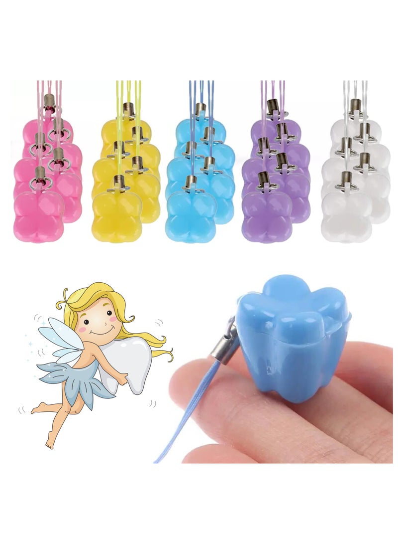 50 Pcs Tooth Holders For Kids Keepsake, Multicolor Plastic Tooth Necklace For Lost Teeth Tooth Cases For Milk Tooth Baby Tooth Boxes - Image 1