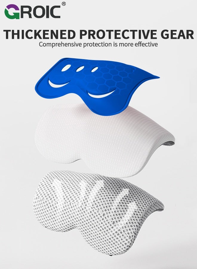 GROIC 8 Pcs Kids Helmet Set with Knee Pads Elbow Pads Wrist Guards Hip Pads, Sports Protective Gear Set for Toddlers, Adjustable Helmet for Girls & Boys for Sport Cycling Bike Roller Skating Scooter - Blue - Image 4