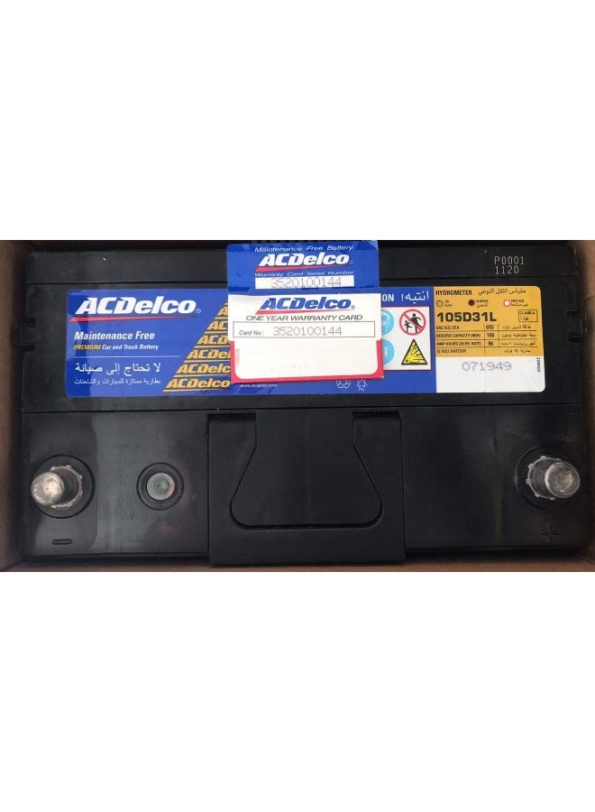 Ac Delco بطارية سيارة AC DELCO 105D31LMF 12V 90AH - Image 4