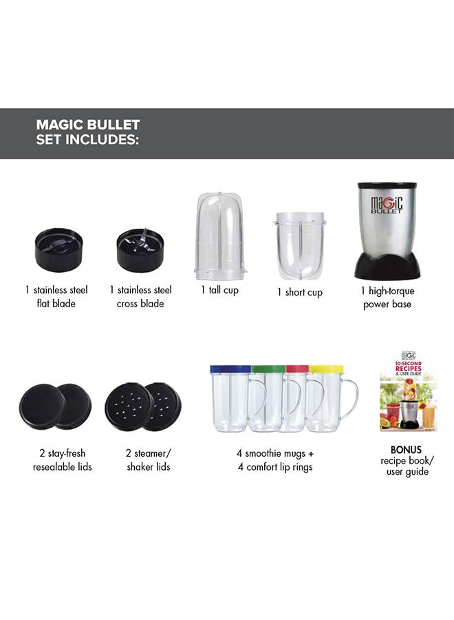 ماجيك بوليت طقم خلاط إكسبريس مكون من 17 قطعة 250 W MB1001B / MBR-1712M رمادي/شفاف/أسود - Image 3