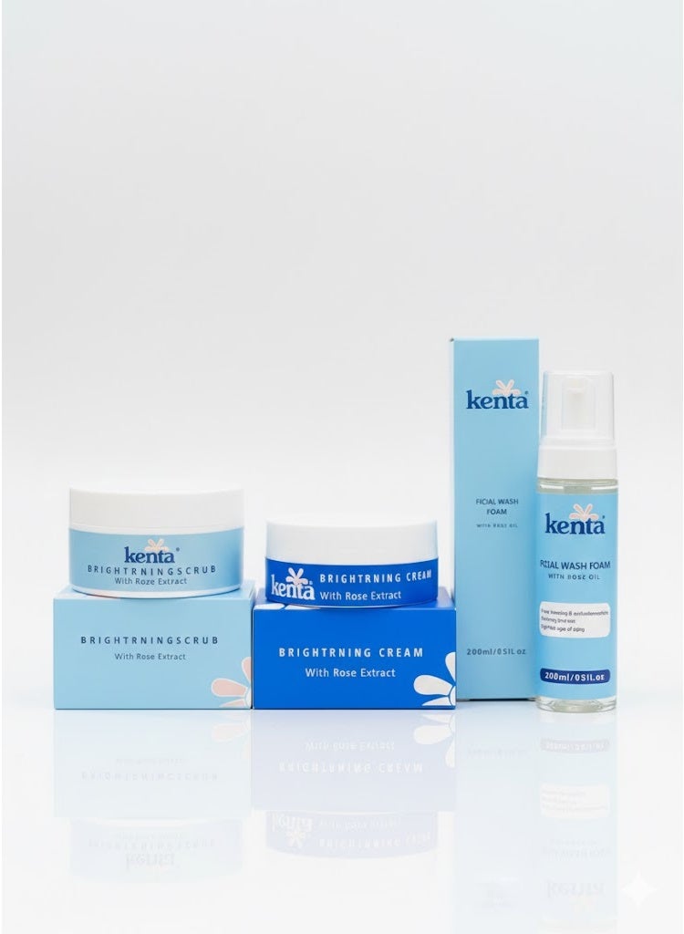 kenta The Kenta Rose Oil Collection, consisting of Kenta Cream, Foaming Wash, and Scrub – the secret to a naturally even, clear, and radiant complexion! - Image 1
