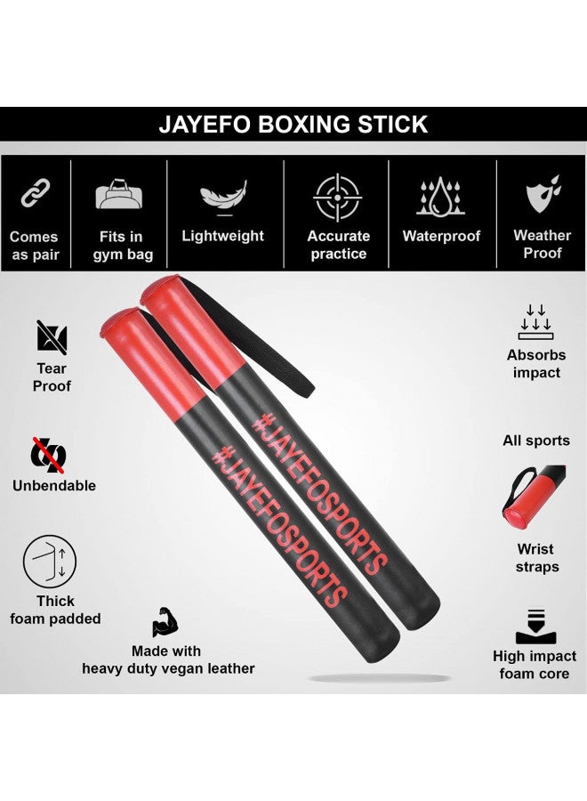 JAYEFO JAYEFO MMA Boxing Training Sticks (Black/RED) - Image 1