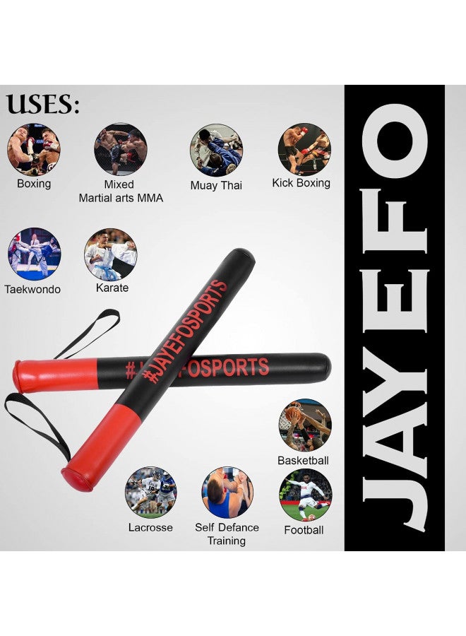 JAYEFO JAYEFO MMA Boxing Training Sticks (Black/RED) - Image 2