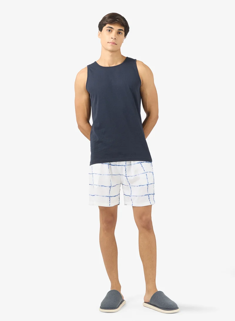 Seventy Five  Nightwear Sleeveless T-Shirt & Shorts Set for Men | Best Price UAE