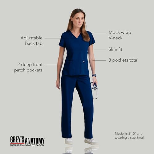 Barco Grey's Anatomy Womens Scrubs, Indigo, X Large - Image 4