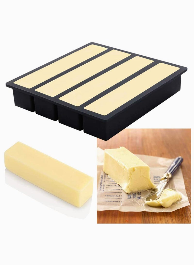 SOLARAE Large Long Ice Cube Sticks Silicone Ice Cube Mould for Whiskey Cocktails Pudding Butter Chocolate Pack of 2 (Black) - Image 5