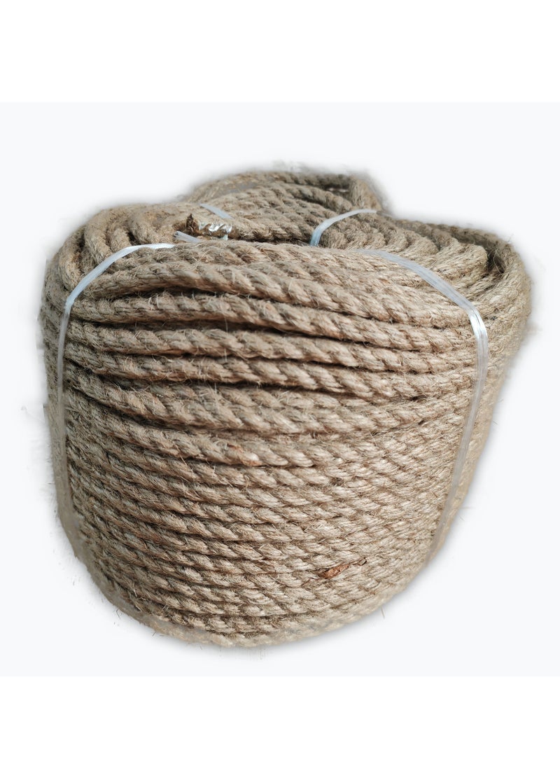 SUNRISE Jute Rope,8mm Thick,91.44m,Strong Hemp Twine Cord For DIY Crafts, Decoration, Gift Wrapping, Garden, Hanging and Packing And Pets Eco Friendly Durable Utility Rope  - Image 1