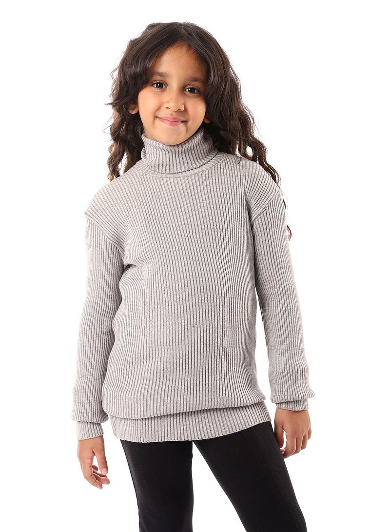 Caesar Girls Wool Pullover With High Neck  - Image 1