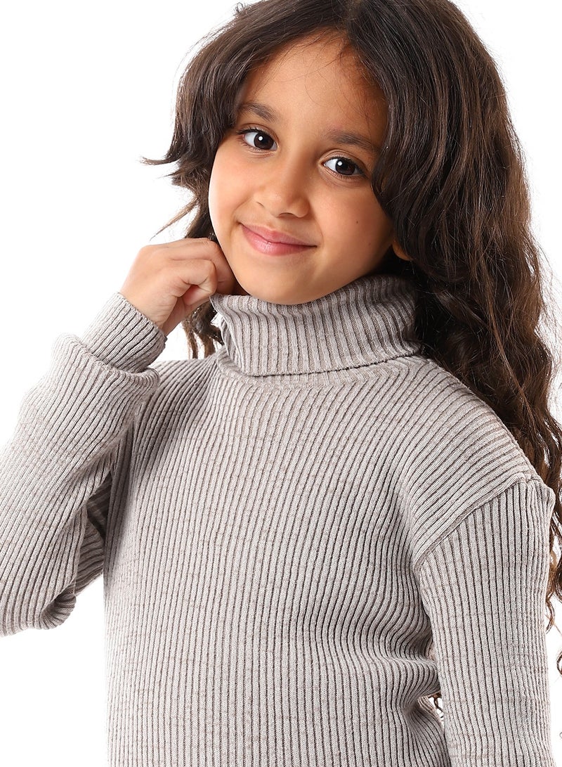 Caesar Girls Wool Pullover With High Neck  - Image 3