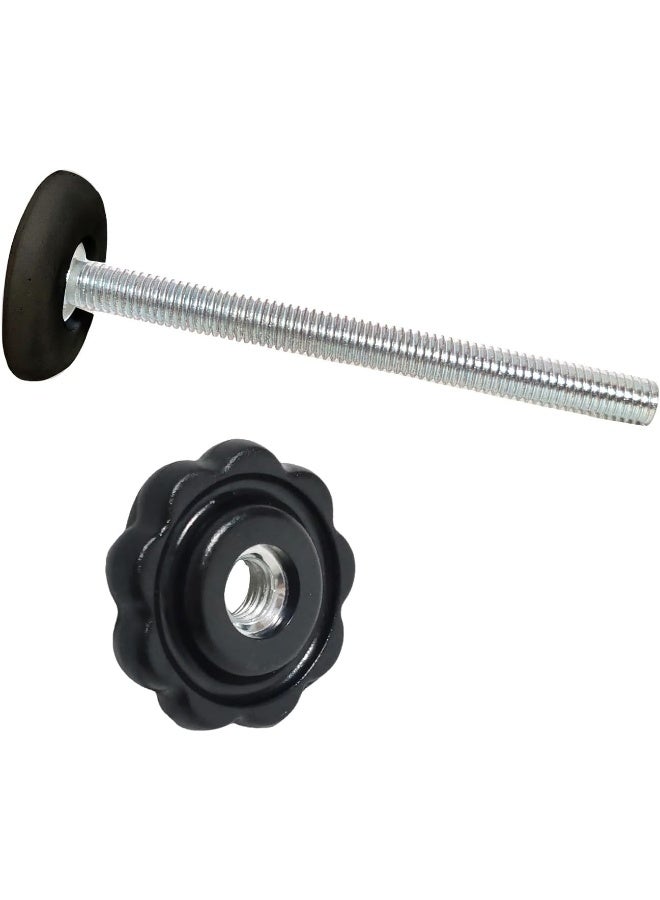 AMORBASE 4 Pack Baby Gate Replacement Parts Threaded Spindle Rod 8MM(M8), Screw Bolts Hardware Kit for Pet & Dog Pressure Mounted Safety Door & Stair Gates (a Black) - Image 2