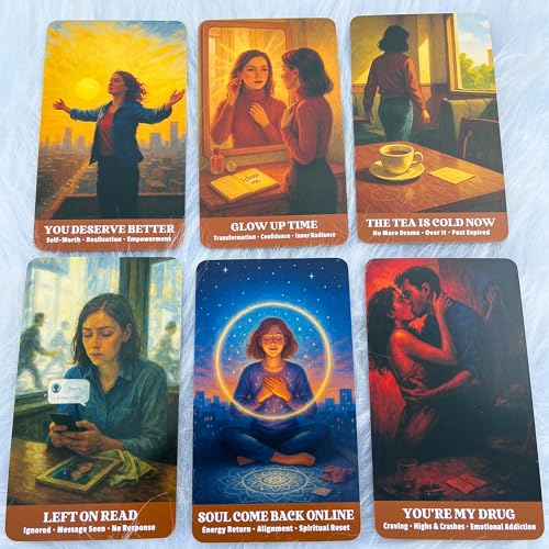 DPEHAKMK Messy Truth Oracle Oracle Cards for Beginners 54 Cards Deck for Love Relationship Clarity Emotional Healing and NoContact Reflection StraightTalking Cards for Shadow Work and SelfEmpowerment - Image 5