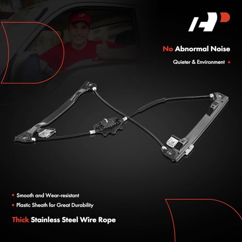 A-Premium منظم نافذة كهربائية A-Premium بدون محرك متوافق مع فورد فيوجن 2006-2012 لينكولن MKZ 2007-2012 زيفير ميلان سيدان الجهة الأمامية اليمنى للراكب - Image 4