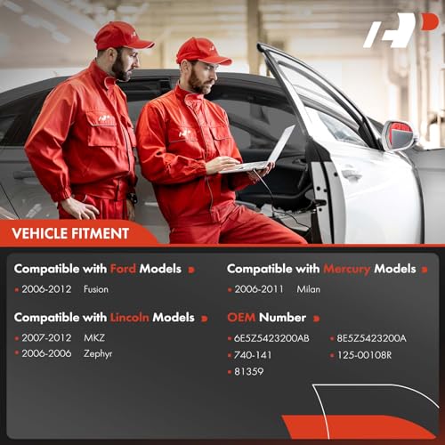 A-Premium منظم نافذة كهربائية A-Premium بدون محرك متوافق مع فورد فيوجن 2006-2012 لينكولن MKZ 2007-2012 زيفير ميلان سيدان الجهة الأمامية اليمنى للراكب - Image 2