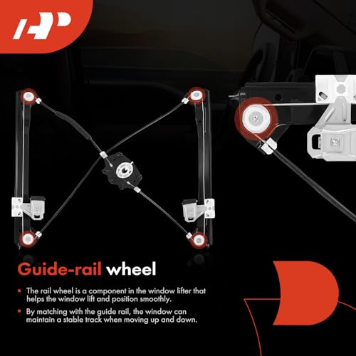 A-Premium منظم نافذة كهربائية A-Premium بدون محرك متوافق مع فورد فيوجن 2006-2012 لينكولن MKZ 2007-2012 زيفير ميلان سيدان الجهة الأمامية اليمنى للراكب - Image 5