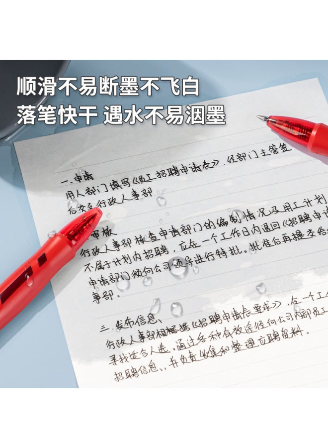 Deli Stationery S08 Push-type Gel Pen, Ultra-smooth For Student Exam And Practice, 0.5mm Black Ink Pen For Office Writing And Signature - Image 4