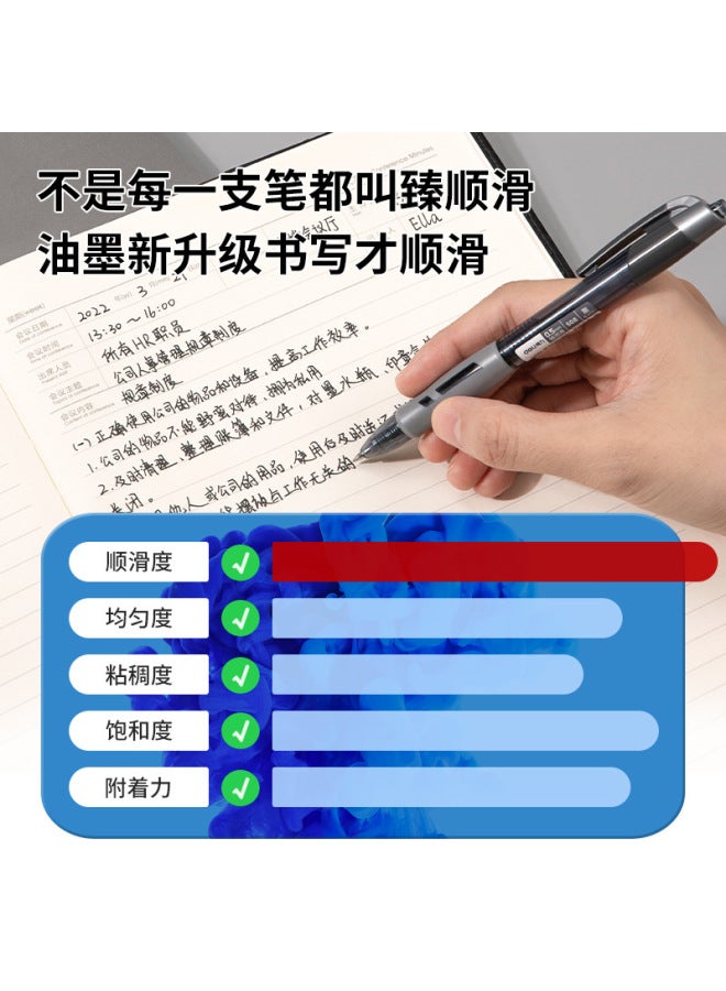 Deli Stationery S08 Push-type Gel Pen, Ultra-smooth For Student Exam And Practice, 0.5mm Black Ink Pen For Office Writing And Signature - Image 3