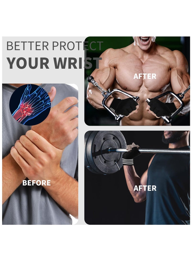 SOLARAE Ventilated Weight Lifting Workout Gloves With Built-in Wrist Wraps Full Palm Protection With Integrated Grip Great For Pull Ups Cross Training Fitness Men And Women, L Size - Image 5