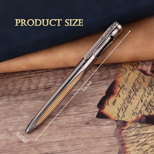 SMOOTHERPRO Titanium Ballpoint Pen Compatible with Parker Refill for EDC Men Women Business Signature Writing Journaling Gift Color Stone Wash GrayTA02 - Image 3