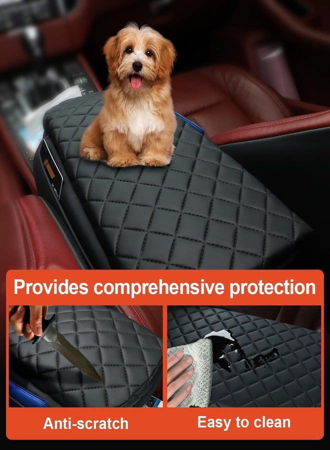 TBHOO for 2024 Bronco Sport Center Console Cover Armrest Cover Bronco Sport Accessories 2023-2021 Black PU Leather Upgrade - Image 2