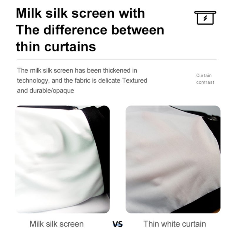 4K HD Portable Projector Screen 84-Inch Foldable Milk Silk Fabric - Easy Installation Home Theater Projection Display for Indoor Outdoor Events - Image 4
