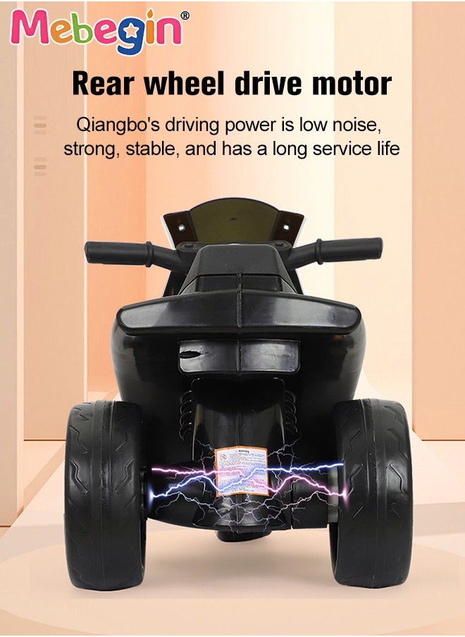 MEBEGIN Electric Motorcycle for Kids, 3-Wheel Motorbike with High-capacity Battery and Ergonomic Seat, Safe Ride-on Toy with Light and Music, Hard to Roll Over, Fun Outdoor Toy, Suitable for Multiple Roads, Ideal Gift for Kids  - Image 5
