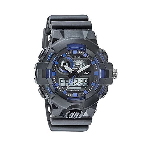 SF Hustler Analog-Digital Grey Round Dial Men's Sport Watch-77117PP05W - Image 1
