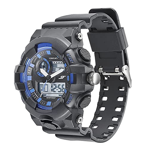 SF Hustler Analog-Digital Grey Round Dial Men's Sport Watch-77117PP05W - Image 3