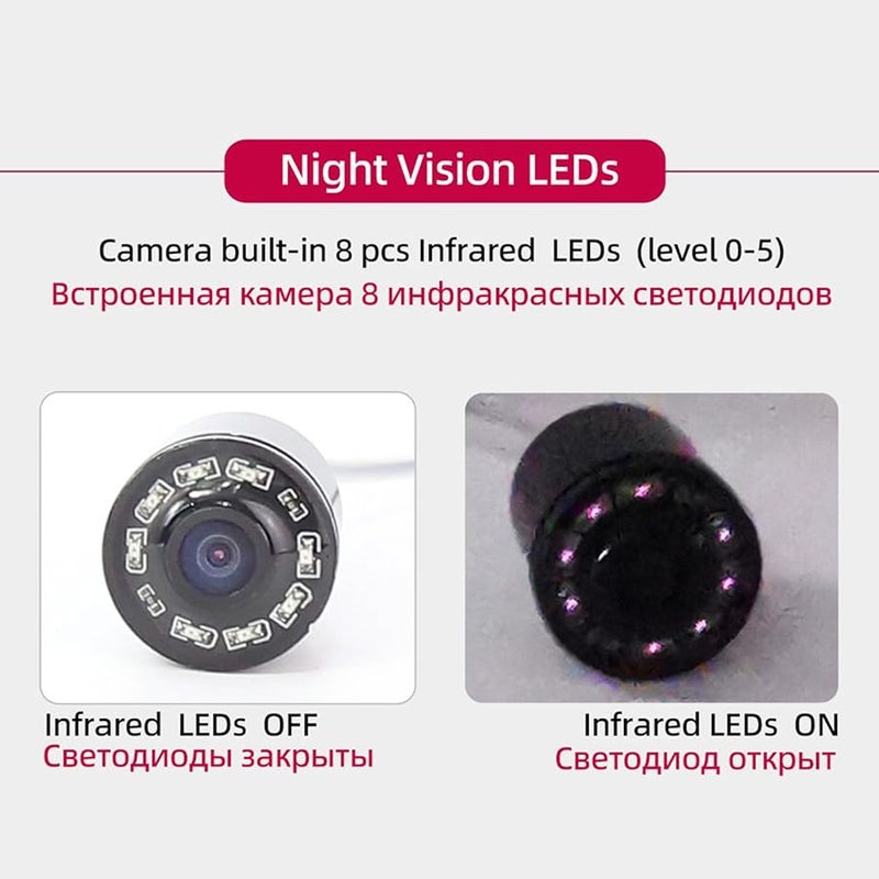 4.3 بوصة شاشة إل سي دي مونيتور مكتشف الأسماك كاميرا تحت الماء مع كابل 98 قدم مقاوم للماء لصيد الأسماك في البحيرة والجليد والقوارب - Image 4