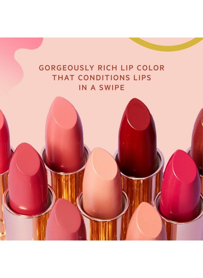 Flower Beauty - Petal Pout Lipstick Nourishing & Highly Pigmented Lip Color With Antioxidants, Peachy Nude (1Pack) - Image 1