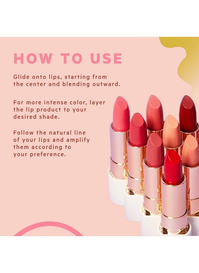 Flower Beauty - Petal Pout Lipstick Nourishing & Highly Pigmented Lip Color With Antioxidants, Peachy Nude (1Pack) - Image 1