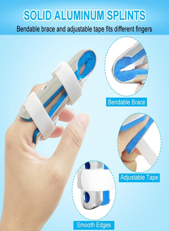 BRMDT Finger Splint, Adjustable Aluminum Support for Mallet Finger, Finger Fracture, Sprain and Strain, Protect Sensitive Cut Fingers, Breathable Lightweight Finger Braces Joint Stabilizer (Medium, 2 Pcs) - Image 3