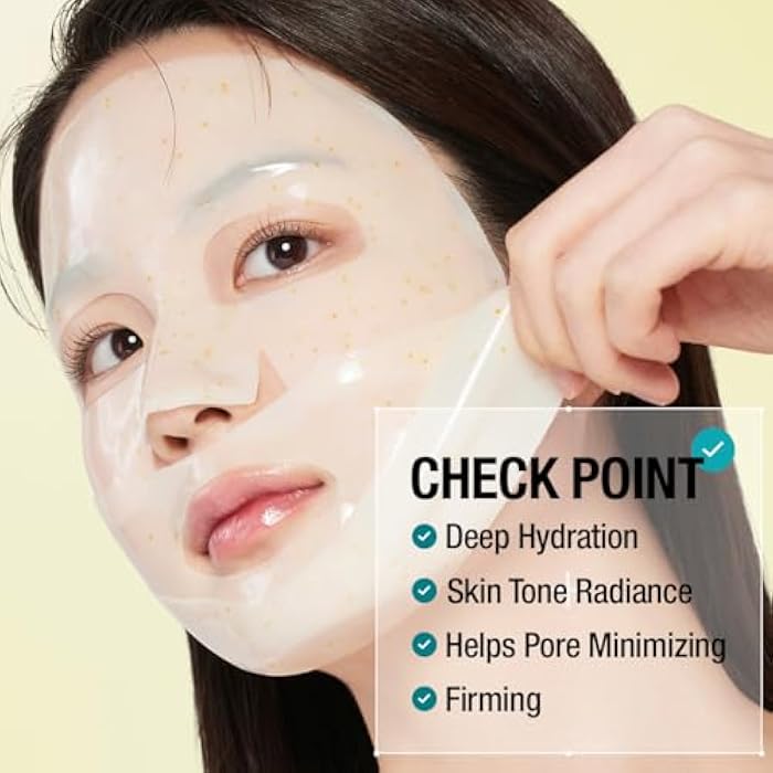 GOODAL Green Tangerine Vita C Gel Mask, Deep Moisturizing Hydrogel Essence, Vitamin C Face Mask for Glass & Glow Skin, Overnight Facial Mask, Jelly Mask for Sensitive Skin, Korean Skin Care, 5EA - Image 5