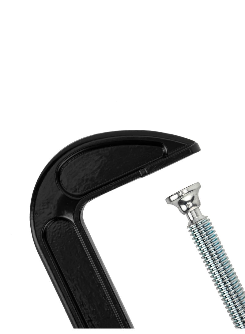 GEEPAS Geepas 6" G-clamp- GT59348, Cast Iron Construction, Highly Durable, Equipped with T-Shaped Thread, Perfect for Tightening and Loosening Pieces, Black  - Image 2