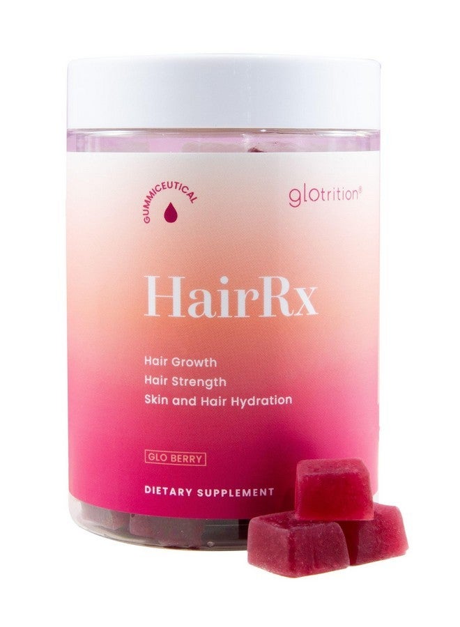 Glotrition HairRx Gummies - Hair Growth Gummy for Women - Powerful Hair chew for Women & Hair Vitamins for Stronger, Thicker Hair & Healthy Skin - 60 Vitamin Gummy - Image 1