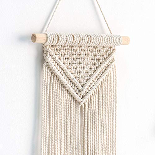 ecofynd Bohemian Cotton Geometric Nordic Woven Boho Wall Hanging (White, Medium, Abstract) - 3 Pack - Image 5