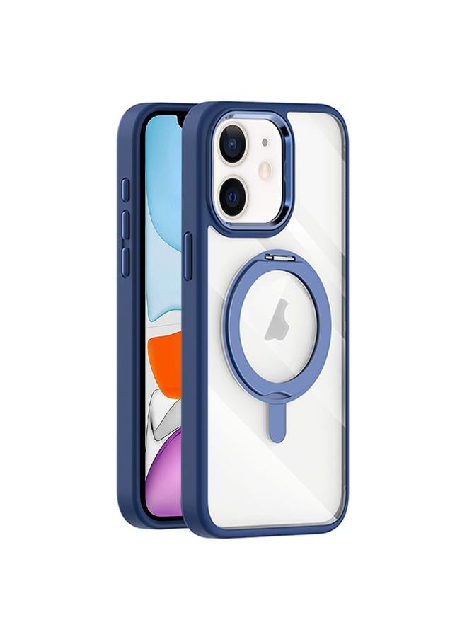 S-TOP Case For iPhone 11 Transparent MagSafe Magnetic Rotating Holder Phone Case - Image 1