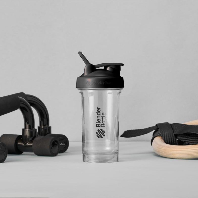 BlenderBottle Shaker Bottle Pro Series Perfect for Protein Shakes and Pre Workout, 24-Ounce, Black/Clear - Image 5